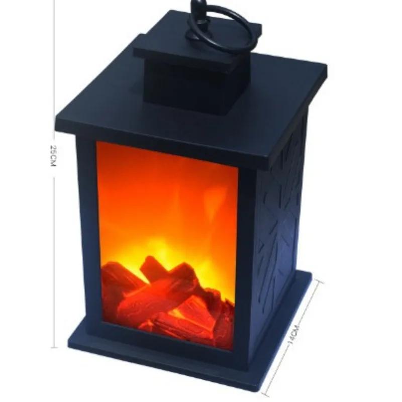 Портативный Декоративный Креативный Светодиодный Камин Атмосферный Орнамент Ретро Светодиодный Огонь Ночник
