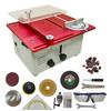 Kurflo Mini Table Benchtop Circular Saw with Saw Blade Height 4 Saw Carving Table Infinitely Variable Double Angle Ideal for Home and Mini