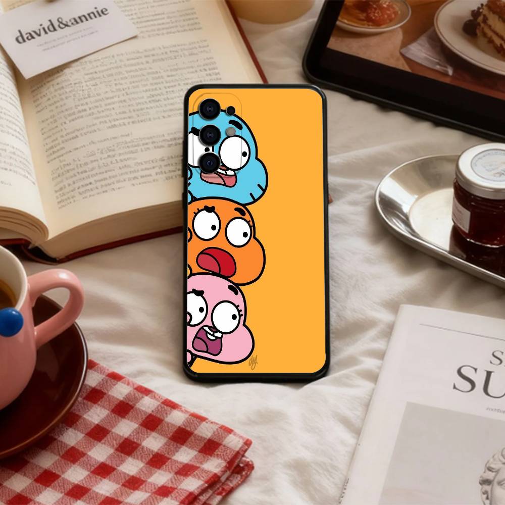 Удивительный Мир Гамбола Чехол для Телефона Для Samsung S 25,24,23,22,30,21,10,9,Ultra,Plus,Lite,FE,4,5 G Мягкий Черный Чехол