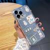 Розовый мультяшный чехол для наушников в виде кролика Миффи для Apple XS/13Pro/14/15/16/17ProMax - Прозрачный и милый