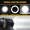 2X 2.5" Inch COB LED Fog Light Projector Car White Angel Eyes Halo Ring DRL Lamp