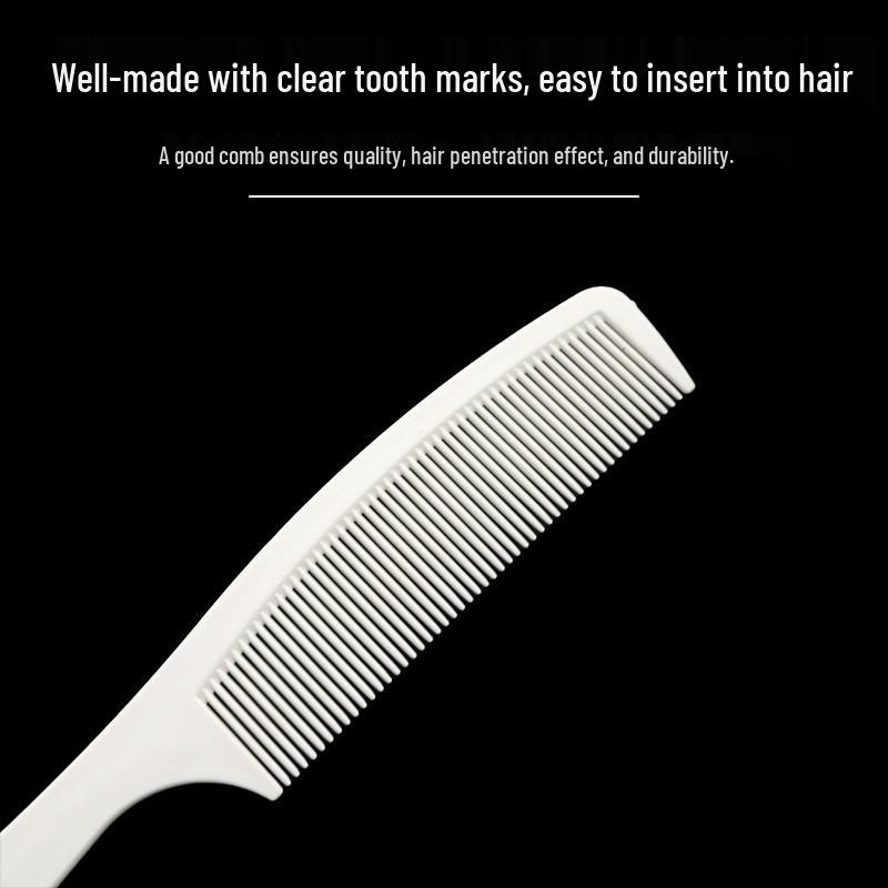 Professional Ultra-Thin White Men's Hair Cutting Comb - Flat Top Barber Special