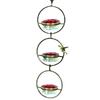 Hanging Hummingbird Feeder Attract Birds Outdoor Humming Bird Feeder With Red Glass Bowl For Outside Garden Backyard Patio Deck