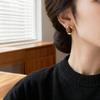 Винтажные серьги-гвоздики с камнем тигровый глаз в стиле Майя, неправильной овальной формы, для женщин, нишевый дизайн, серьги с темпераментом, украшения для ушей