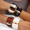 Wide Acrylic Bangle Bohemian Retro Hand Ring Fashion Exaggerated Bracelet  Decoration