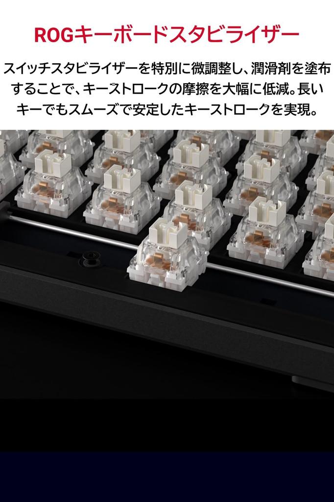 ASUS Gaming Keyboard ROG RX Optical Switch ROG STRIX SCOPE II Water Resistant and Dust Resistant for Durability Domestic Authorized Distributor