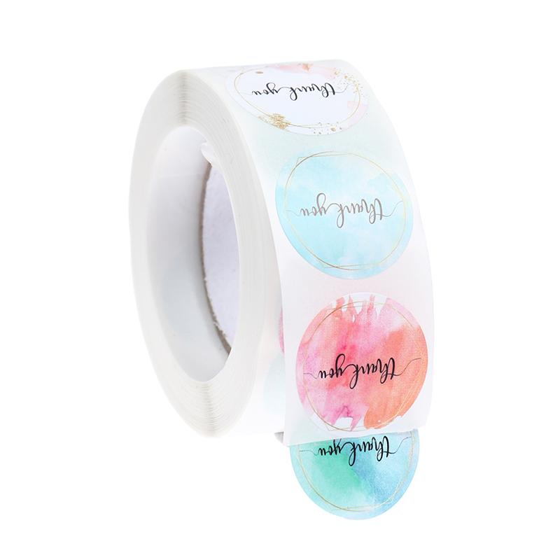 500 шт цветочные наклейки «спасибо» клейкие этикетки для печати бизнес-стикеры