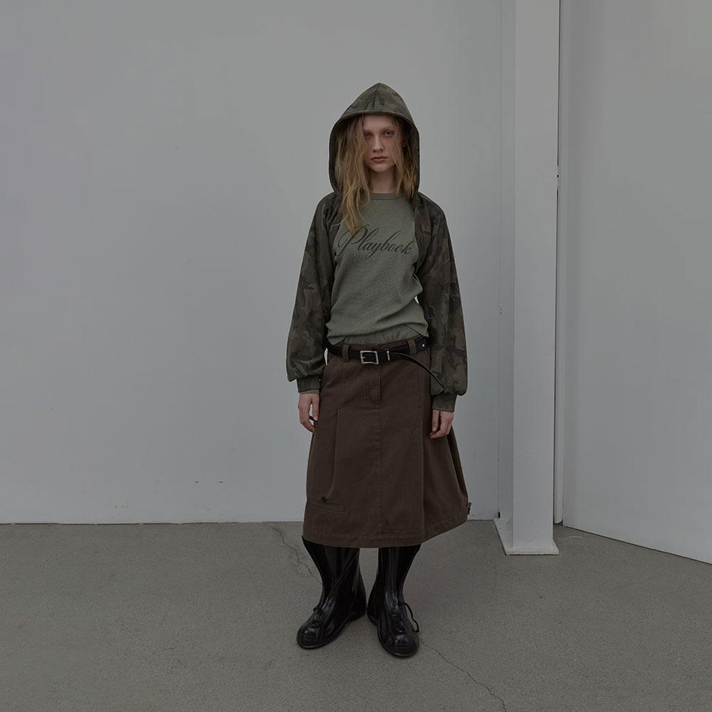 Lcdc Tm Cotton Tailored Midi Skirt (Brown)
