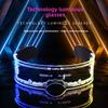 Киберпанк Футуристические Светящиеся LED Очки, Сотовые Разноцветные Светящиеся Очки, Техно Вечеринка Реквизит, Музыкальный Фестиваль Светящаяся Маска для Глаз Косплей Аксессуары