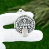 Sisters Day Deal 925 Sterling Silver Radiant Rose Quartz Stone Wedding Pendant
