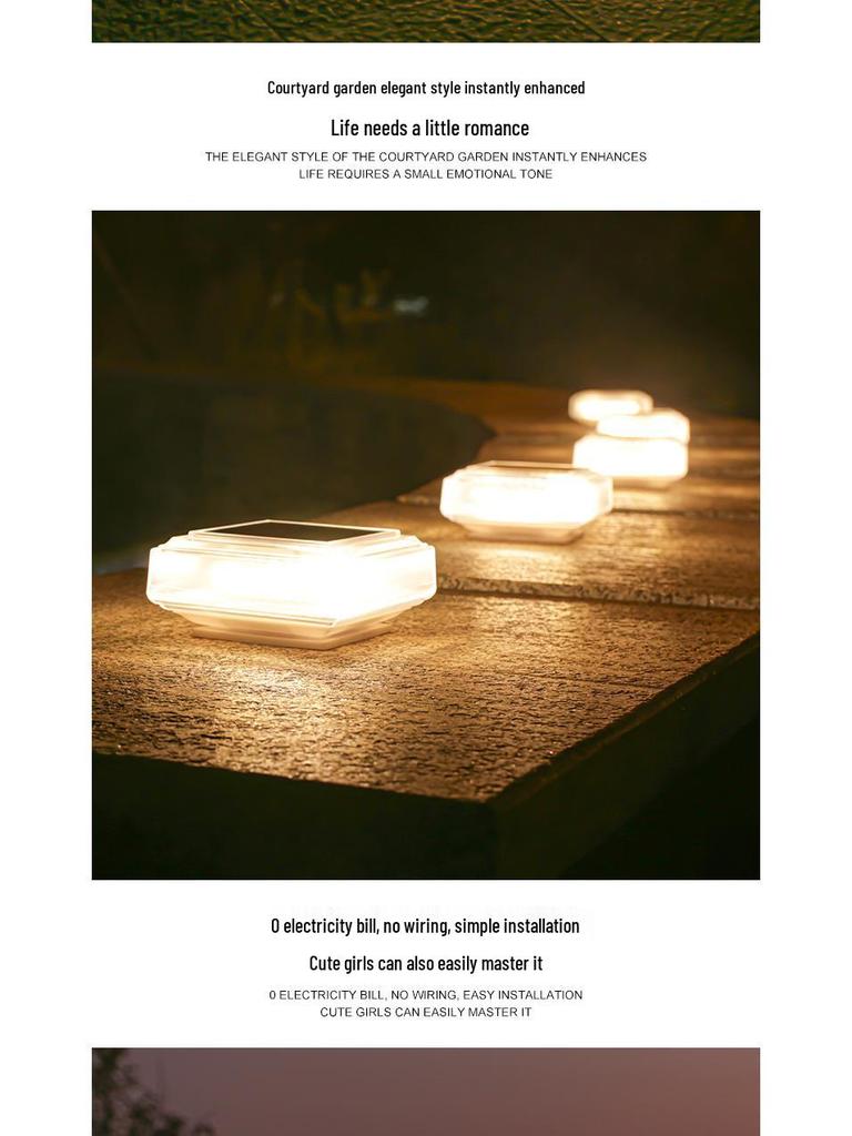 Солнечный водонепроницаемый светодиодный столбик для декора сада и двора