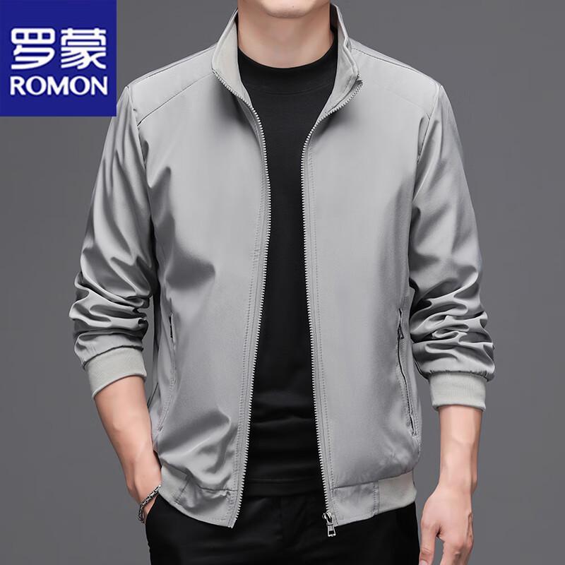 ROMON Men's Casual Stand-Collar Jacket