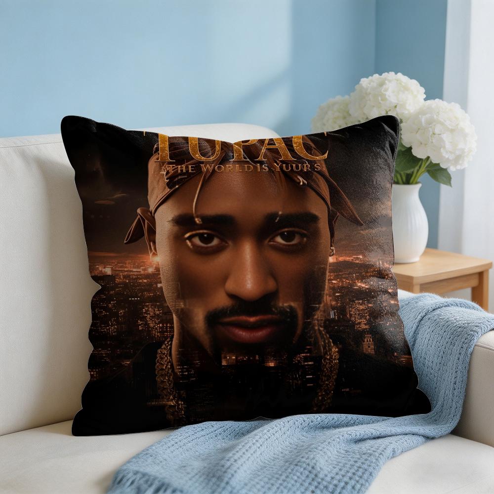 Крутой TTupac Pac SShakur Чехол-подушка Квадратная подушка Спальня Диван Отдых Комфорт Гостиная Домашний Декор X