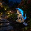 Medieval Gothic Dragon Sculpture Solar Garden Light, Outdoor Sasquatch Statue Lamp, Fantasy Creature Lighting Sculpture, Pathway Light for Yard