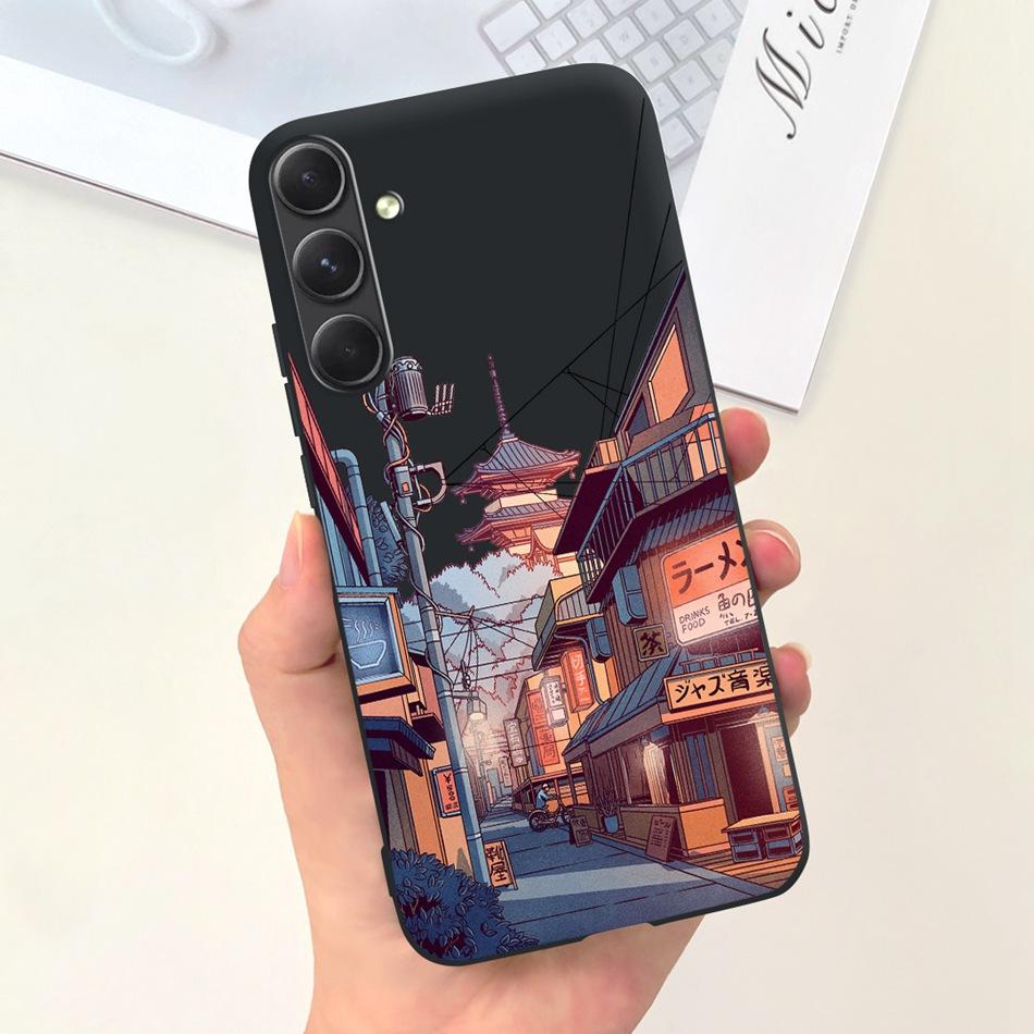 Чехол для телефона Samsung Galaxy A55 Samsung A55 5G SM-A556B Модный узор Луна Мягкая силиконовая задняя крышка