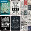 [SQ-DGLZ] Vintage Retro Ride Bike Life Tin Sign Metal Sign Shop Plate Home Bar Wall Sticker Decoration Plaque Poster Decor Gift