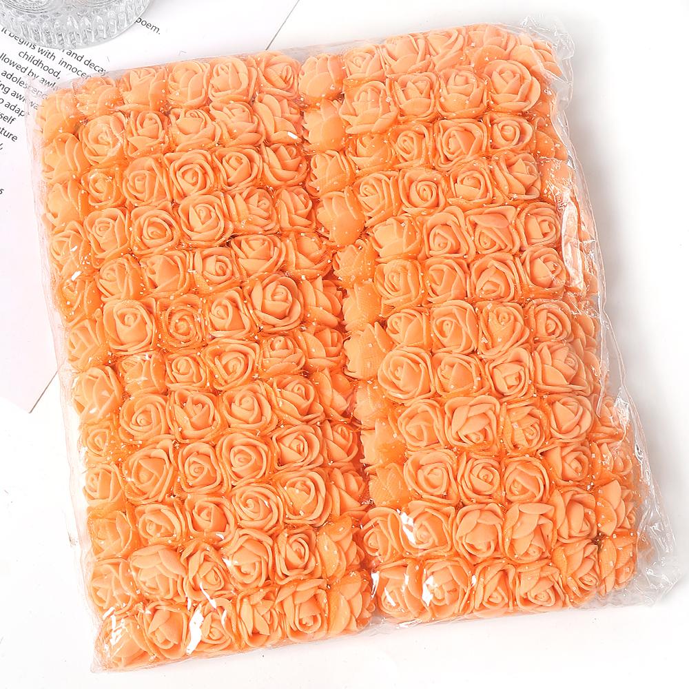 96 шт. Мини Роза Искусственные Цветы Букет 7,5 см Пена Искусственные Цветы Свадебное Украшение для Дома Комнатный Декор DIY Подарки Аксессуары