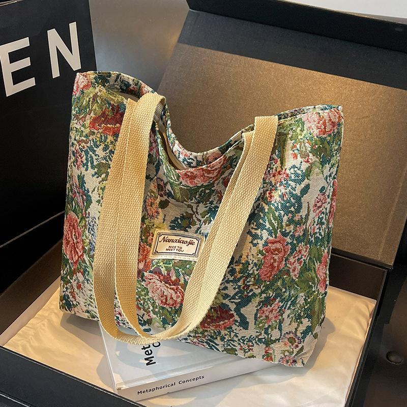 Большая вместительная сумка женская холщовая сумка женская Ins модная сумка через одно плечо для студентов универсальная сумка