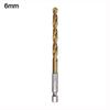 Hex Shank Drill Bit 4241 High Speed Steel Drilling Tools High Hardness Twist Drill  Metal Punching
