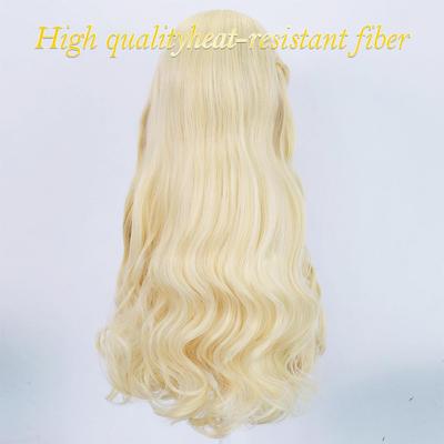 Светлый синтетический парик для косплея, парик для косплея по фильму "Злая", костюм, взрослый, женский, парик для ролевых игр на Хэллоуин