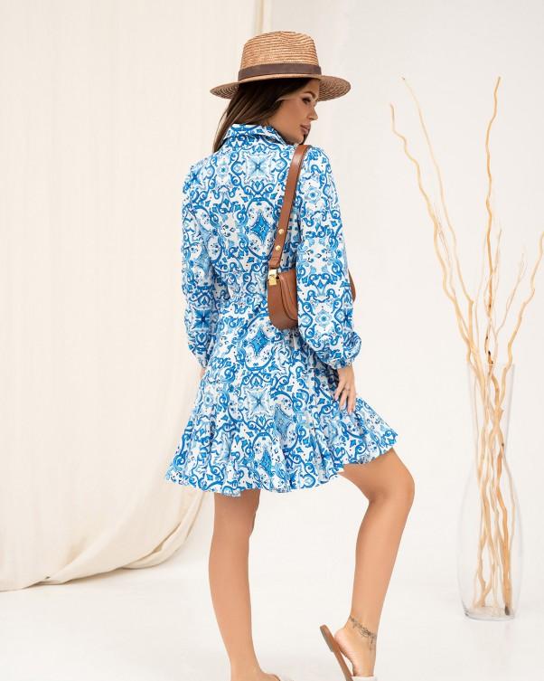 Платье-рубашка с клиньями и орнаментом ISSA Plus