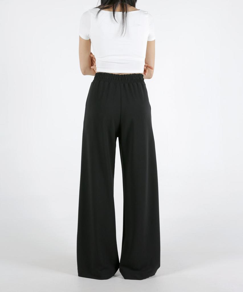 UMM Women'S Back Elastic Single-Pleat Wide Spandex Pants 2 Colors