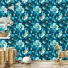 Ink Wallpaper Turquoise, Celadon and Navy Blue for Living Room and Bedroom 50x1000