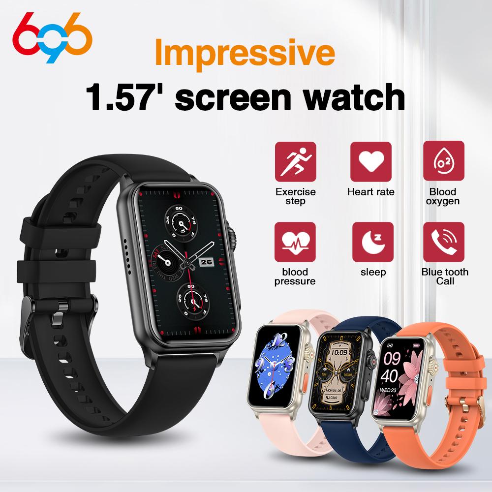 1,57-дюймовые мужские умные часы с функцией вызова Bluetooth, 120+ спортивных режимов, монитор сердечного ритма и сна, водонепроницаемые музыкальные женские умные часы
