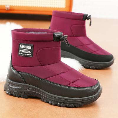 Хлопковая обувь женская зима 2025 теплая бархатная утолщенная обувь для пожилых пар спортивная платформа для улицы сноубутсы