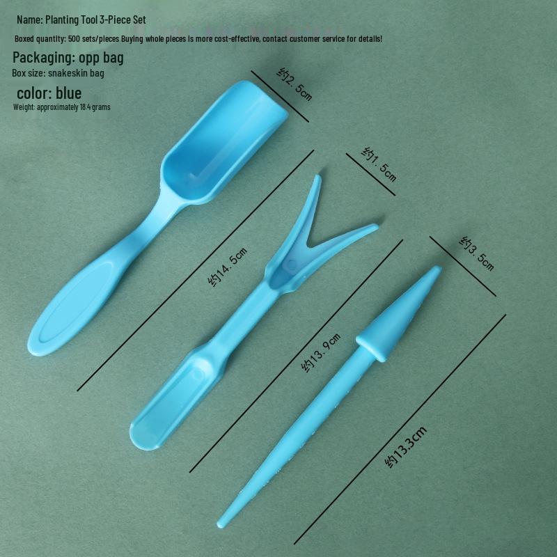 Colorful Four-Piece Succulent Gardening Tool Set: Shovel, Cylinder Transplanter, Punch Tool for Seedlings