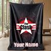 The Clash Custom Flannel Throw Blanket Print Your Name Text Soft Warm Blanket Holiday Present