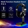 2024 RGB Gaming Headphone Stand with Dual USB & Color-Changing LED