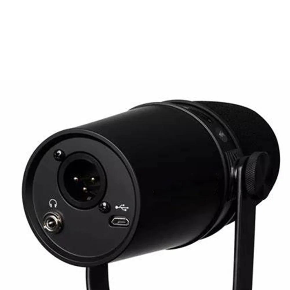 Portable MV7X USB XLR Podcast Noise Reduction Microphone for Podcasting Recording Live Streaming Built-in Headphone Output All Metal BLACK Dynamic Mic