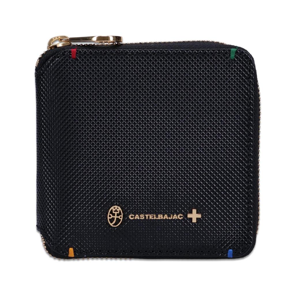 CASTELBAJAC Men's Torque Leather Bifold Wallet, Limited Edition, Black, Custom Order, 96634IN