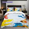 1PC Sesame Street pattern Bedding Quilt Set Quilt Cover Pillowcase Home Decoration Birthday Gift (1 * duvet cover + 2 * pillowcase, without core)