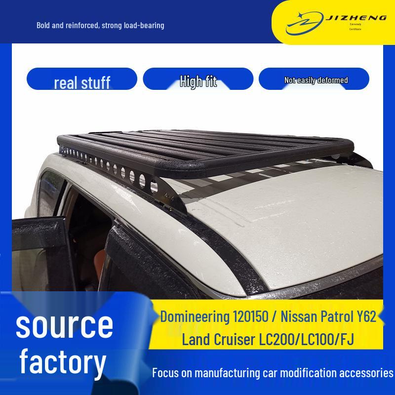 Compatible Roof Racks for Toyota Land Cruiser Prado 120/150, Nissan Patrol Y62, LC200/LC100, and FJ Cruiser.