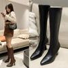 Fashion Sharp Pointed High Tube Thin Heel High-heeled Boots for Women Simple Comfortable Versatile Stylish Height Increasing Boots