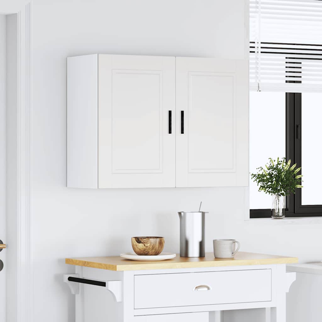 Porto Wall Mounted Kitchen Cabinet White Particleboard