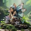 Acrylic Garden Decor Fairy With Wing Garden Stake Decor Yard Art Lawn Ornament