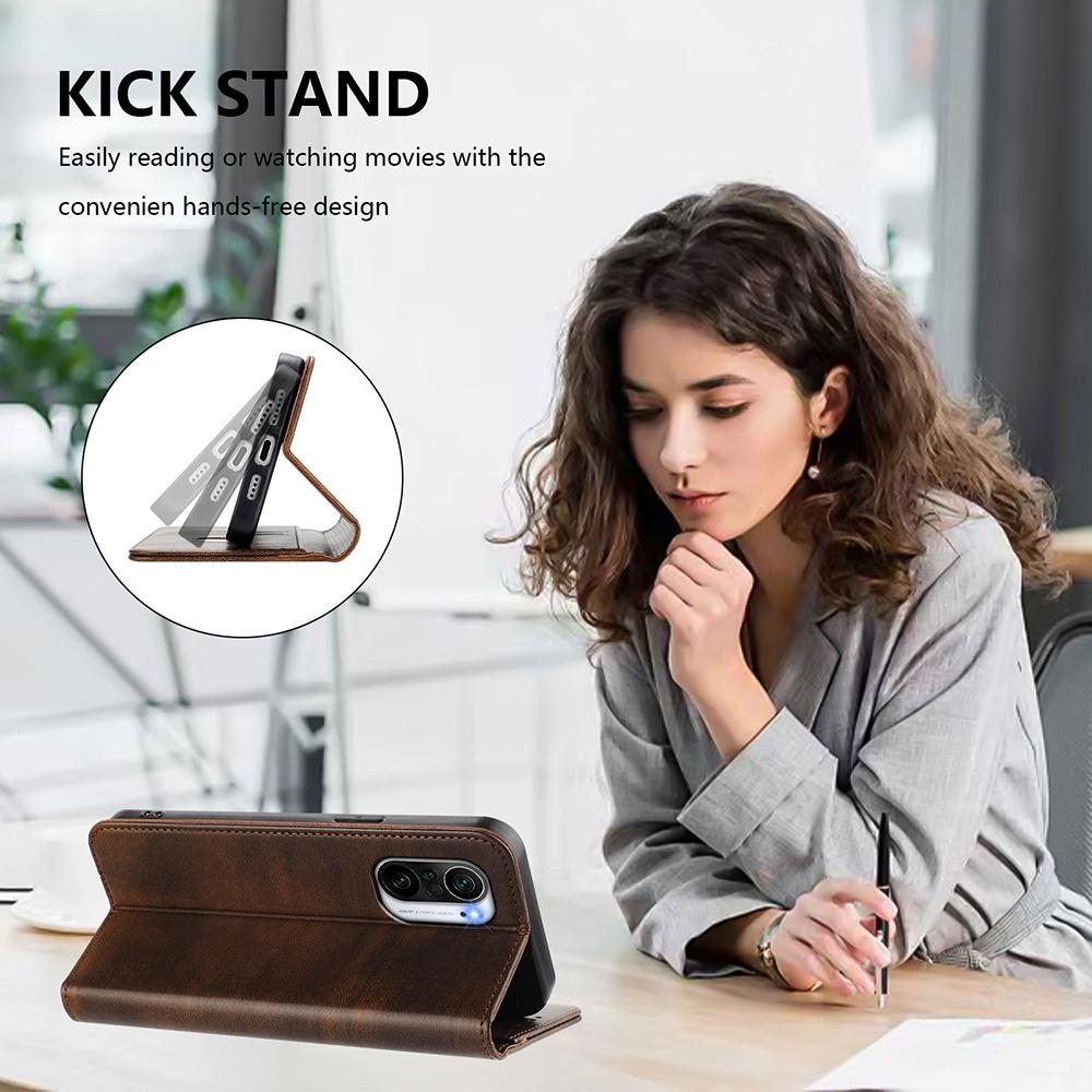 Кожаный чехол-книжка для Xiaomi Poco X6 F6 M6 X5 F5 X4 M4 X3 M3 Pro Магнитная откидная крышка для Poco C75 C65 M5S X6 F3 X3 NFC Funda