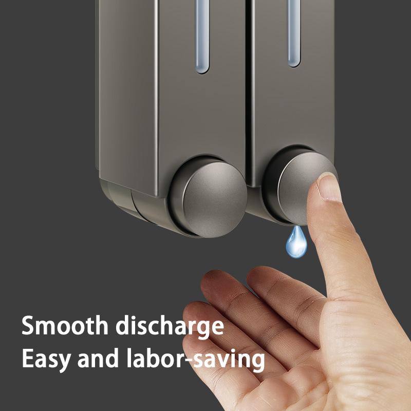 Ручной дозатор мыла Настенный дозатор геля для рук с гвоздями Контейнеры для жидкости Ванная комната Отель Душ Дозатор жидкого шампуня