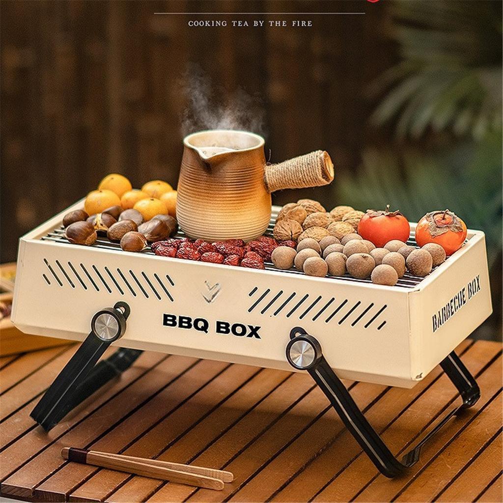 Портативная BBQ-плита-гриль - Походная посуда для улицы, Бездымный угольный гриль для сада, пикника и семейных встреч