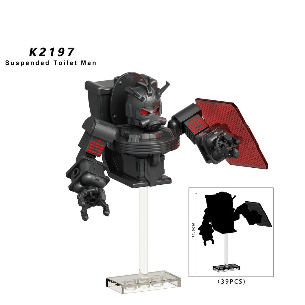 New Skibidi Toilet Man Anime Cartoon Bricks Doll Cameraman Speakerman TV Man Astronaut Action Block Toy Figures Building Blocks