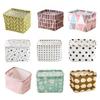 Foldable Storage Basket with Handles Waterproof Large Capacity Cotton Linen Printed Multifunctional Home Office Nursery Laundry Closet Organizer Bin