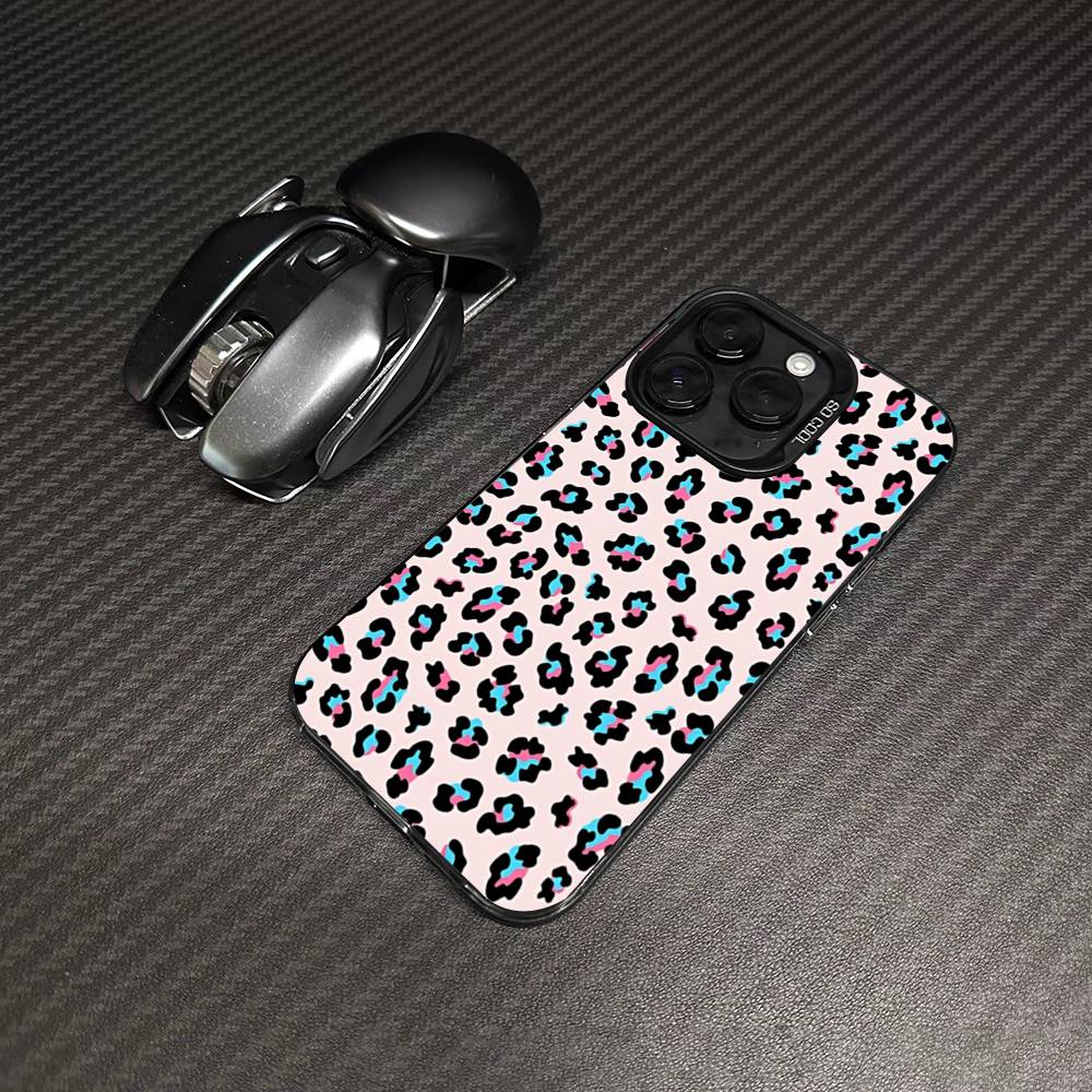 Классический чехол для телефона с леопардовым принтом и гепардом для iPhone 17 16 15 14 13 12 11 Pro Max Plus Серебристый цвет