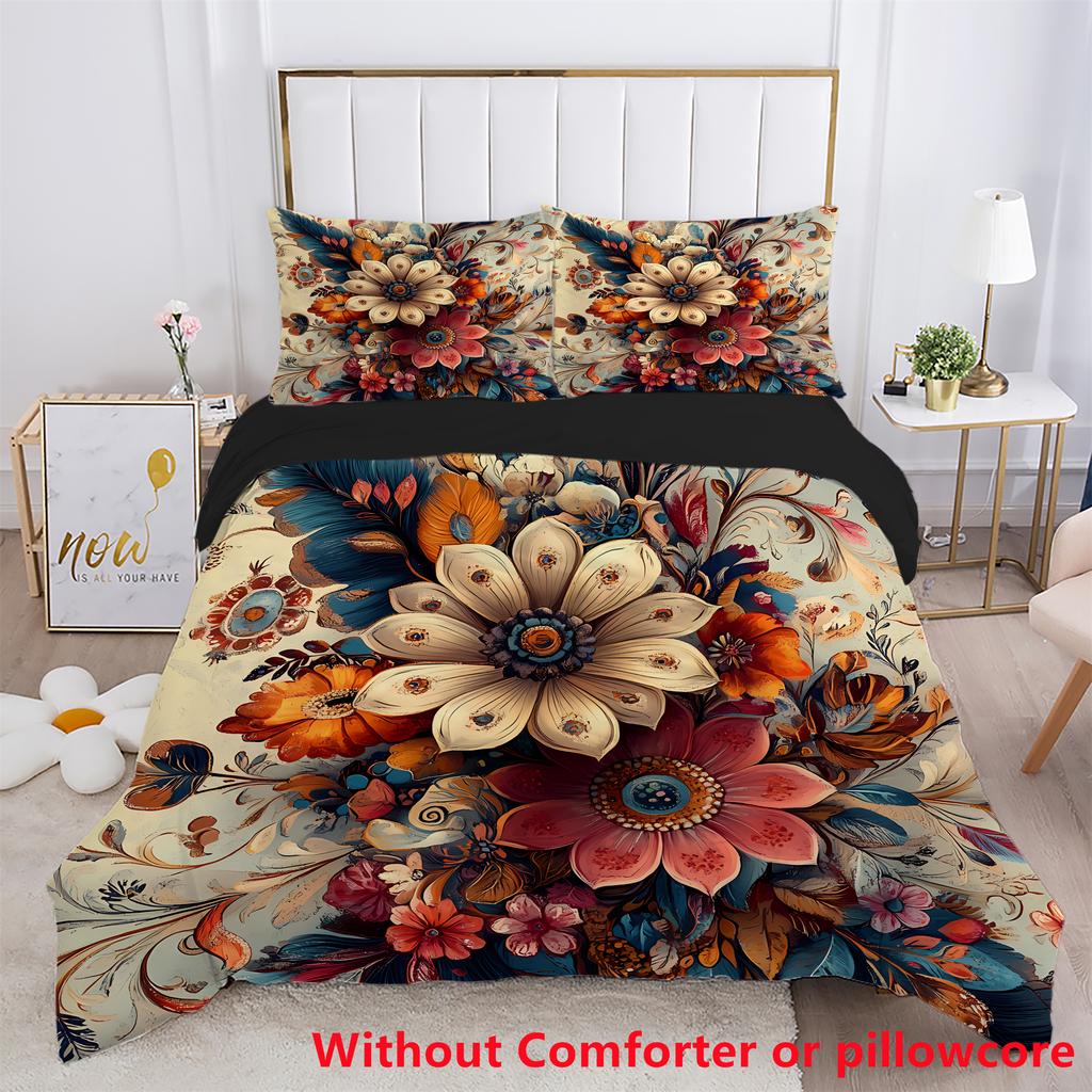 Богемный Мандала Цветочный 3D Принт Постельное Белье Набор Пододеяльники Винтажный Цветочный Пододеяльник Полиэстер Покрывало Чехол и Наволочки