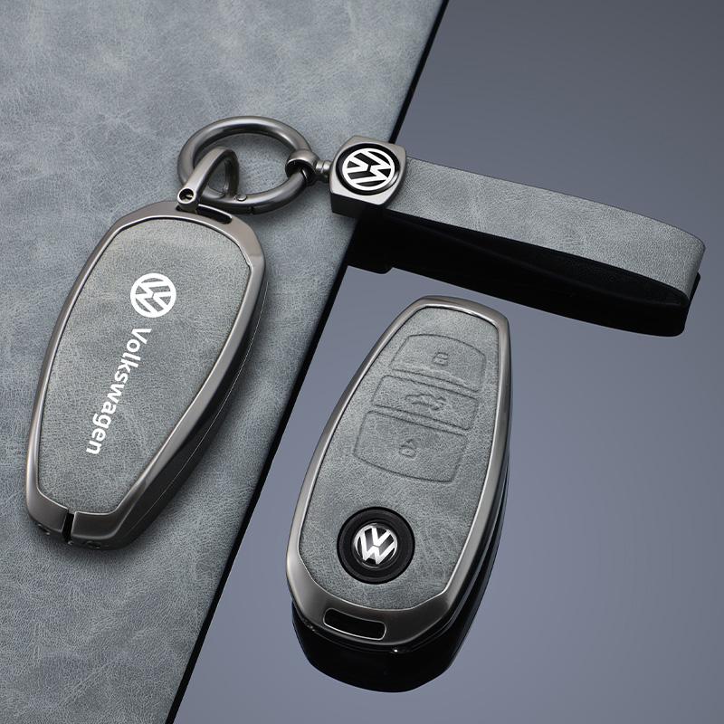 ABCD1 Zinc Alloy Car Smart Key Case Cover Keychain Shell for VW Volkswagen Touareg 2011 2012 2013 2014 2015 2016 2017 2018 Accessories