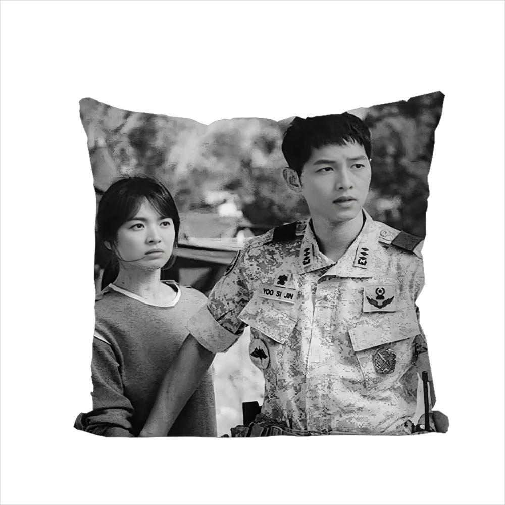 Наволочка для подушки «Потомки солнца» для автомобиля, дивана, декоративная для дома, двусторонняя печать, плюшевая, квадратная, декоративная подушка, чехол