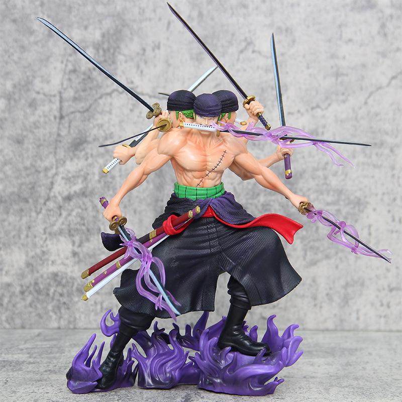 Фигурка Zoro Enma из One Piece с тремя головами, модель, аниме-украшение