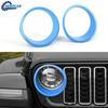 Светло-синяя накладка-кольцо на переднюю фару для Jeep Wrangler JL 2024+